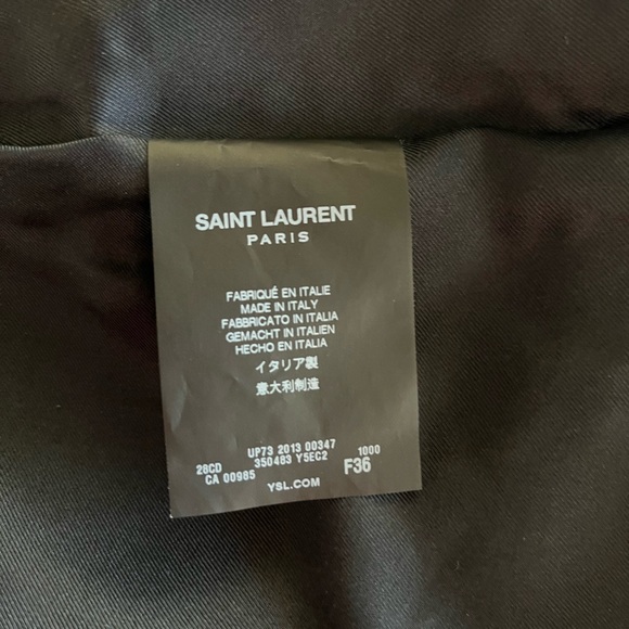 Saint Laurent Black Leather Zipper Skirt 2 - Picture 12 of 12